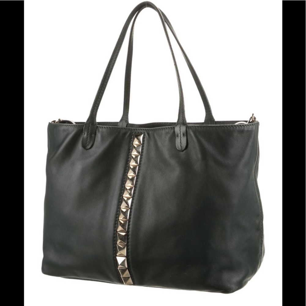 VALENTINO ROCKSTUD LEATHER LEATHER TOTE:SOLD